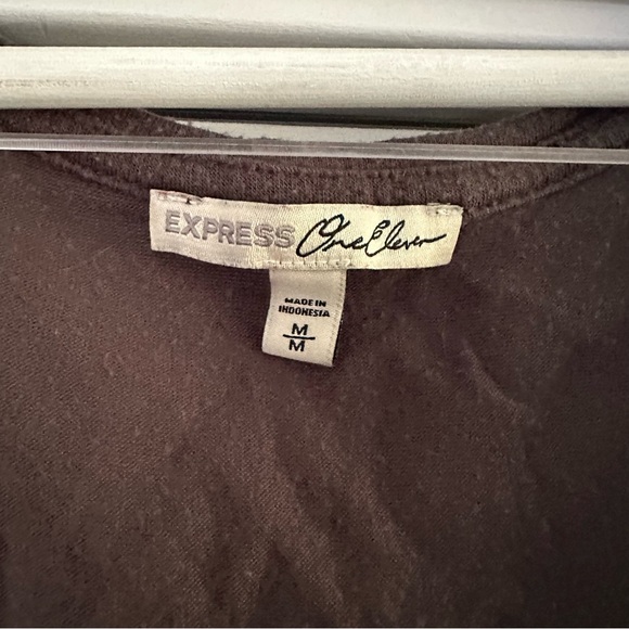 Express Charcoal Gray twist front tank - Picture 4 of 5